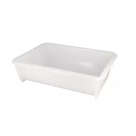 01844 Plastic Rectangular Dough Container - 20 Liters - Rounded Corners Inside - Fit 40 cm wide Pastry Cart Bread and Dough C...