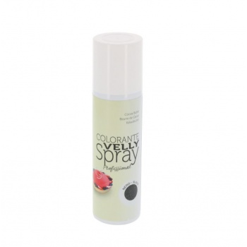 Pastry Chef's Boutique P13467 Velvet Effect Coloring Spray - 250 ml - Black Velvet Texture spray