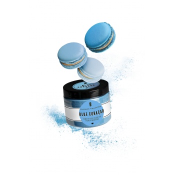 Pastry Chef's Boutique EC50-BC Blue Curacao - Elegance Collection Powder Food Color for French Macarons - Blue Curacao - 50gr...