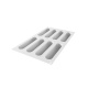 Silikomart 36.369.87.0065  Silikomart Kit Eclair Silicone Mold by Joakim Prat - 122 x 26 x 16 mm - 40 mL - 16 Cavity Silikoma...