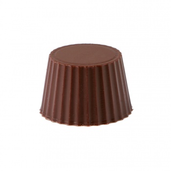 Martellato MA1002 Polycarbonate Ridged Chocolate Cup Praline Mold - 30 x 19 mm - 12 gr - 28 cavity Chocolate Cups Molds