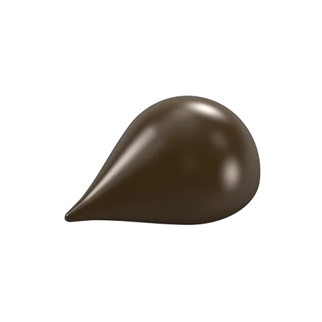 Pastry Chef's Boutique PCB506 Polycarbonate Water/ Rain Droplet Chocolate Mold - 43x30x16mm - 10gr - 3x7 Cavity - 275x135x24m...