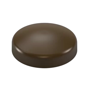Pastry Chef's Boutique PCB740 Polycarbonate Flat Round Button Shaped Praline Chocolate Mold - 22x6mm - 2gr - 4x10 Cavity - 27...