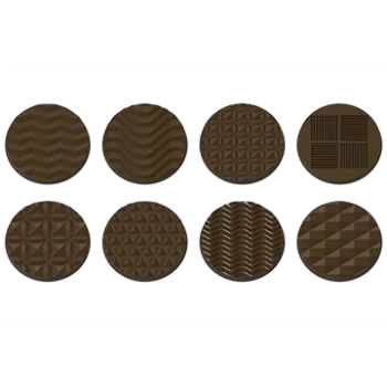 Pastry Chef's Boutique PCB103 Polycarbonate Round Disc Multi Design Caraques Chocolate Mold - 44x4mm - 7gr - 2x5 Cavity - 275...