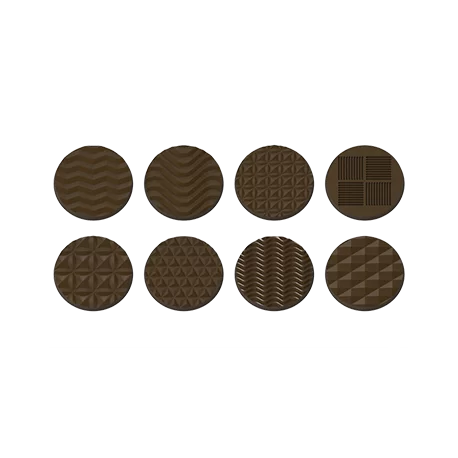 Pastry Chef's Boutique PCB103 Polycarbonate Round Disc Multi Design Caraques Chocolate Mold - 44x4mm - 7gr - 2x5 Cavity - 275...