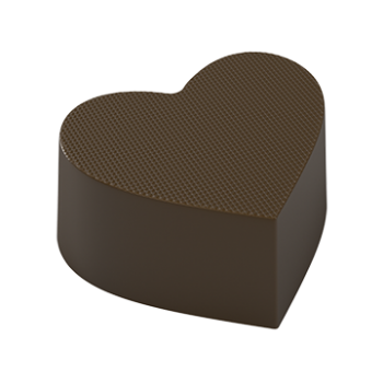 Pastry Chef's Boutique PCB253 Polycarbonate Textured Chocolate Heart Praline Chocolate Mold - 32x28x15mm - 10gr - 3x7 Cavity ...