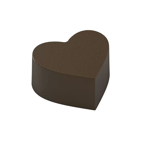 Pastry Chef's Boutique PCB253 Polycarbonate Textured Chocolate Heart Praline Chocolate Mold - 32x28x15mm - 10gr - 3x7 Cavity ...