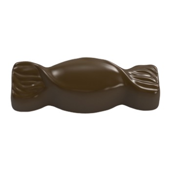Pastry Chef's Boutique PCB315 Polycarbonate Wrapped Candy Praline Chocolate Mold - 45x15x12mm - 6gr - 3x8 Cavity - 275x135x24...