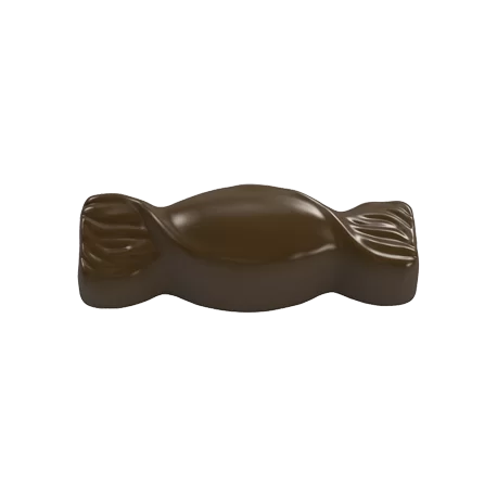 Pastry Chef's Boutique PCB315 Polycarbonate Wrapped Candy Praline Chocolate Mold - 45x15x12mm - 6gr - 3x8 Cavity - 275x135x24...