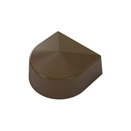 Pastry Chef's Boutique PCB606 Polycarbonate Shield Shaped Praline Chocolate Mold - 29x29x15mm - 10gr - 4x8 Cavity - 275x175x2...