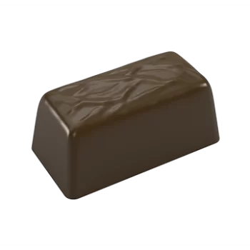 Pastry Chef's Boutique PCB738 Polycarbonate Wrinkled Rectangular Praline Chocolate Mold - 36x19x16mm - 10gr - 4x10 Cavity - 2...