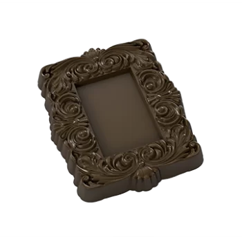 Pastry Chef's Boutique PCB786 Polycarbonate Venetian Royal Mirror Picture Frame Praline Chocolate Mold - 67x55x8mm - 22gr - 2...