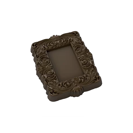 Pastry Chef's Boutique PCB786 Polycarbonate Venetian Royal Mirror Picture Frame Praline Chocolate Mold - 67x55x8mm - 22gr - 2...