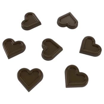 Pastry Chef's Boutique PCB163 Polycarbonate Tiny Chocolate Hearts Confetties Chocolate Mold - 8x7x2mm - 704 Cavity - 275x205x...