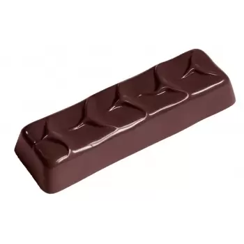 Polycarbonate Enrobed Chocolate Bar Mold - 105 x 33 x 20 mm - 60gr - 4 x 2 cavity