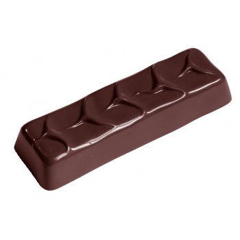 Chocolate World CW2362 Polycarbonate Enrobed Chocolate Bar Mold - 105 x 33 x 20 mm - 60gr - 4 x 2 cavity Bars & Napolitains M...