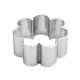 Pavoni XF51 Microperforated Stainless Steel Flower Viennoiserie Deep Tart Ring by Johan Martin - 100 x 45 mm Other Shaped Rings