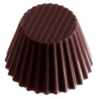 Pastry Chef's Boutique CW1387 Polycarbonate Classic Candy Peanut Cup Mold Chocolate Mold - 30 x 30 x 20 mm - 11gr - 3x8 Cavit...