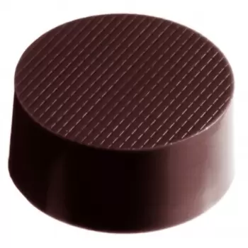 Chocolate World CW2148 Polycarbonate Mini Petit Four Straight Edge Chocolate Shell Cup Mold - 38 x 38 x 17 mm - 26gr - 4 x 6 ...