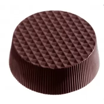 Chocolate World CW2125 Polycarbonate Large Individual Soufflé Dessert Cup Chocolate Mold - 65 x 65 x 23 mm - 93gr - 2 x 4 cav...