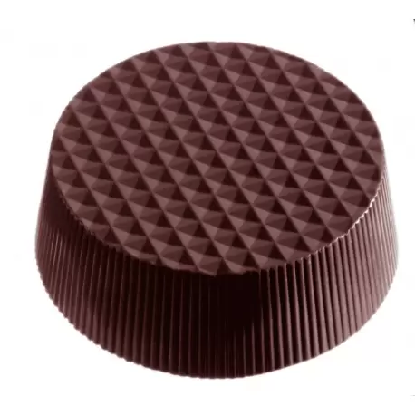 Chocolate World CW2125 Polycarbonate Large Individual Soufflé Dessert Cup Chocolate Mold - 65 x 65 x 23 mm - 93gr - 2 x 4 cav...