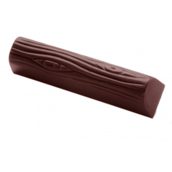 Chocolate World CW2343 Polycarbonate Long Buche Wood Log Chocolate Mold - 77 x 18 x 19 mm - 27gr - 6 x 3 cavity Holidays Molds