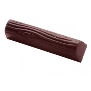 Polycarbonate Long Buche Wood Log Chocolate Mold - 77 x 18 x 19 mm - 27gr - 6 x 3 cavity
