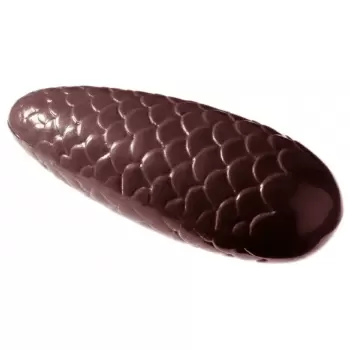Polycarbonate Long Spruce Pinecone Chocolate Mold - 89 x 33 x 16 mm - 30gr - 2 x 5 cavity