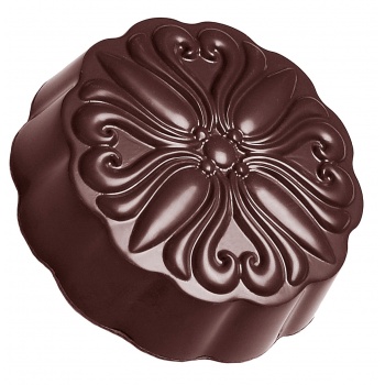Chocolate World CW1542 Polycarbonate Festive Japanese Mooncake Chocolate Mold - 54 x 54 x 16 mm - 39gr - 2x4 Cavity - 275x135...