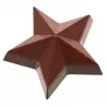 Chocolate World CW1862 Polycarbonate Vibrant Star Chocolate Mold - 42.5 x 44.5 x 17.5 mm - 10.5gr - 14x1 Cavity - 275x135x24m...