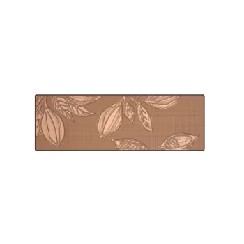 Cabrellon 18190 Polycarbonate Cacao Bean Chocolate Tablet Bar Mold - 210mm x 70mm x 6mm H - 2x1 cavity - 100gr Tablets Molds