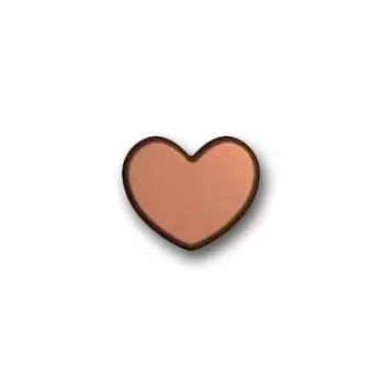 Cabrellon 17554 Polycarbonate Flat Heart Chocolate Mold - 39.6 mm x 32.8 mm x 4mm H - 3 x 5 cavity - 4.5gr Valentine's Molds