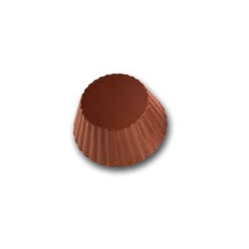 Cabrellon 2156 Polycarbonate Large Wavy Edged Chocolate Cup Mold - 65 mm x 30 mm - 8 cavity - 85 gr Chocolate Cups Molds