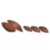 Polycarbonate Cocoa Pod Chocolate Mold - 140 mm x 61 mm - 3 cavity