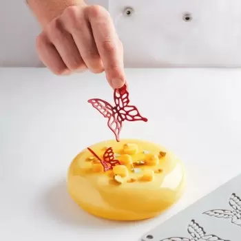 Pavoni Italia Large Mariposa Butterfly Decoration Silicone Mold - 60x58x2mm - 8 Cavity - 2 ml