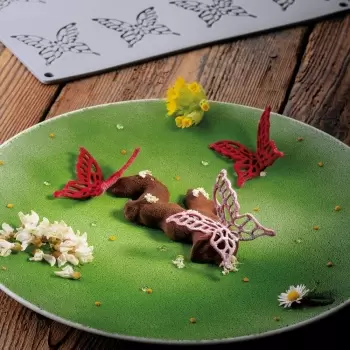 Pavoni Italia Large Mariposa Butterfly Decoration Silicone Mold - 60x58x2mm - 8 Cavity - 2 ml