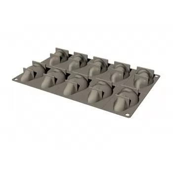 Pavoni Italia Oyster Decoration Silicone Mold - 80 mm x 46 mm x 21 mm H - 10 cavity - 20 ml