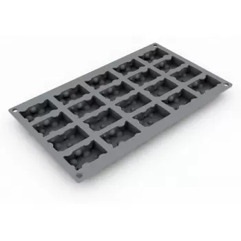 Pavoni Italia Gruyere Cheese Decoration Silicone Mold - 50 mm x 31 mm x 18 mm H - 20 cavity - 22 ml