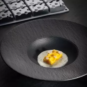 Pavoni Italia Gruyere Cheese Decoration Silicone Mold - 50 mm x 31 mm x 18 mm H - 20 cavity - 22 ml