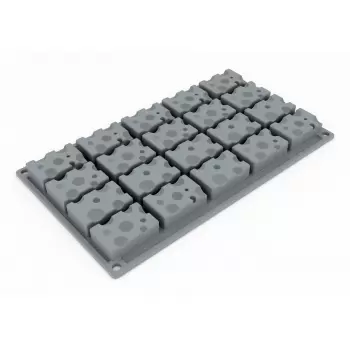 Pavoni Italia Gruyere Cheese Decoration Silicone Mold - 50 mm x 31 mm x 18 mm H - 20 cavity - 22 ml
