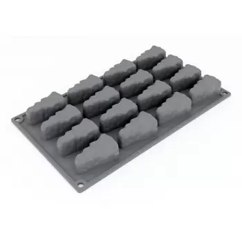 Pavoni Italia Cheese Decoration Silicone Mold - 57 mm x 30 mm x 27 mm H - 16 cavity - 26 ml