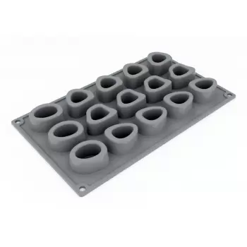 Pavoni Italia Ossobuco Decoration Silicone Mold - 48 mm x 40 mm x 23 mm H - 15 cavity - 15 ml