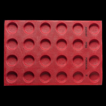 Pavoni FF08 Pavoni Italia Microperforated Round Shapes Silicone Mold for Bread and Viennoiseries Ø 65 x 20 mm ~ 57 ml- 600 mm...