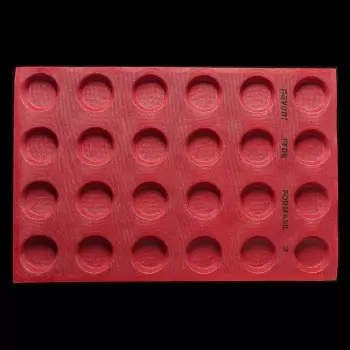 Pavoni FF08 Pavoni Italia Microperforated Round Shapes Silicone Mold for Bread and Viennoiseries Ø 65 x 20 mm ~ 57 ml- 600 mm...