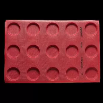 Pavoni FF09 Pavoni Italia Microperforated Round Shapes Silicone Mold for Bread and Viennoiseries Ø 80 x 20 mm - 600 mm x 400 ...