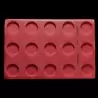 Pavoni FF09 Pavoni Italia Microperforated Round Shapes Silicone Mold for Bread and Viennoiseries Ø 80 x 20 mm - 600 mm x 400 ...