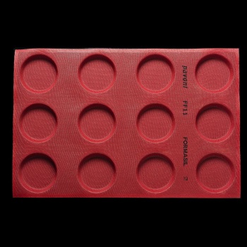 Pavoni FF11 Pavoni Italia Microperforated Round Shapes Silicone Mold for Bread and Viennoiseries Ø 100 x 20 mm - 600 mm x 400...