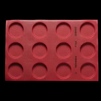 Pavoni FF11 Pavoni Italia Microperforated Round Shapes Silicone Mold for Bread and Viennoiseries Ø 100 x 20 mm - 600 mm x 400...