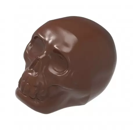 Magnetic Polycarbonate Chocolate Large Skull Mold - 103 mm x 150 mm x 106.5 mm H - 1 x 1 cavity