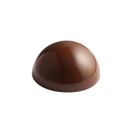 Pavoni PC5024 Polycarbonate Chocolate Hemisphere Half Sphere Mold - Ø 65 x 32.5mm - 8 indents - 72g Sphere & Domes Molds